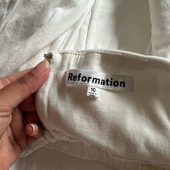 Reformation Catarina dress USA large 10 white - Picture 12 of 13